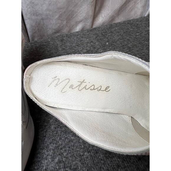 Matisse Marcell Mule Western Tooled Inlay Pointed Toe Women's Heel Size 9M White - Picture 7 of 8